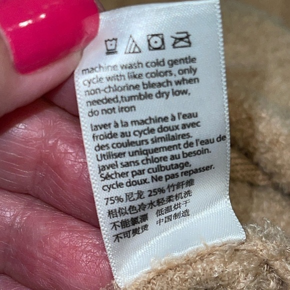 Barefoot Dreams Women’s Cardigan Sz M Tan Open Front Long Sleeve Cozy Chic Lite - Picture 11 of 11